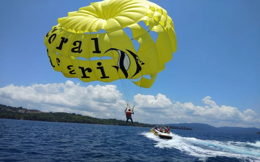 Parasailing at Carbyn's Cove Beach
