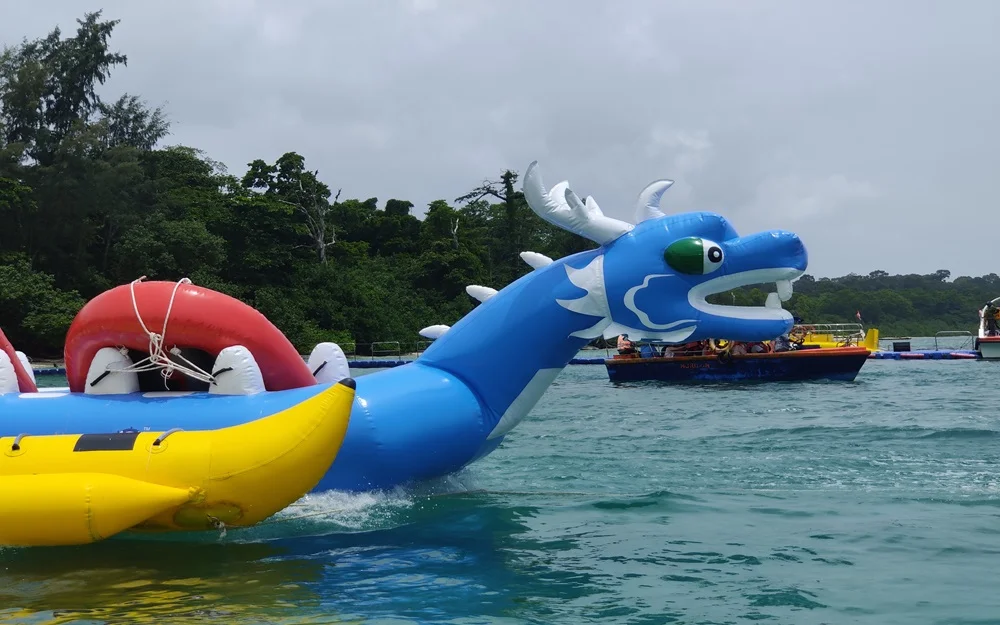 Picture of a dragon boat ride at Elephanta beach, Havelock