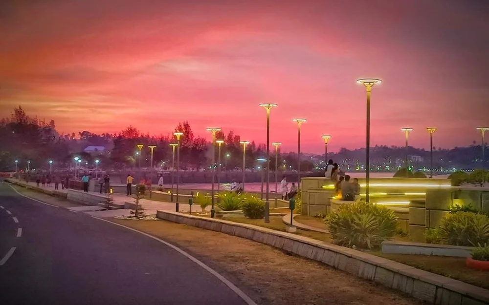 Evening view of flag point